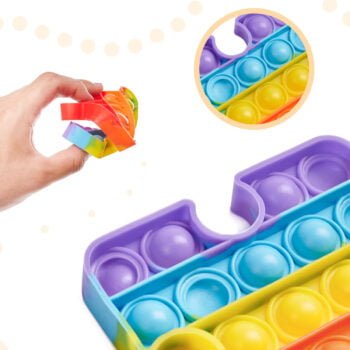 Kx5832 Zabawka Sensoryczna Push Bubble Pop Puzzel Tęczowy 2