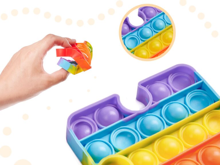 Kx5832 Zabawka Sensoryczna Push Bubble Pop Puzzel Tęczowy 2