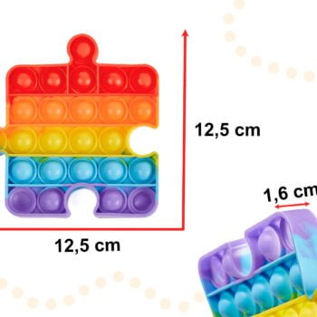 Kx5832 Zabawka Sensoryczna Push Bubble Pop Puzzel Tęczowy 3