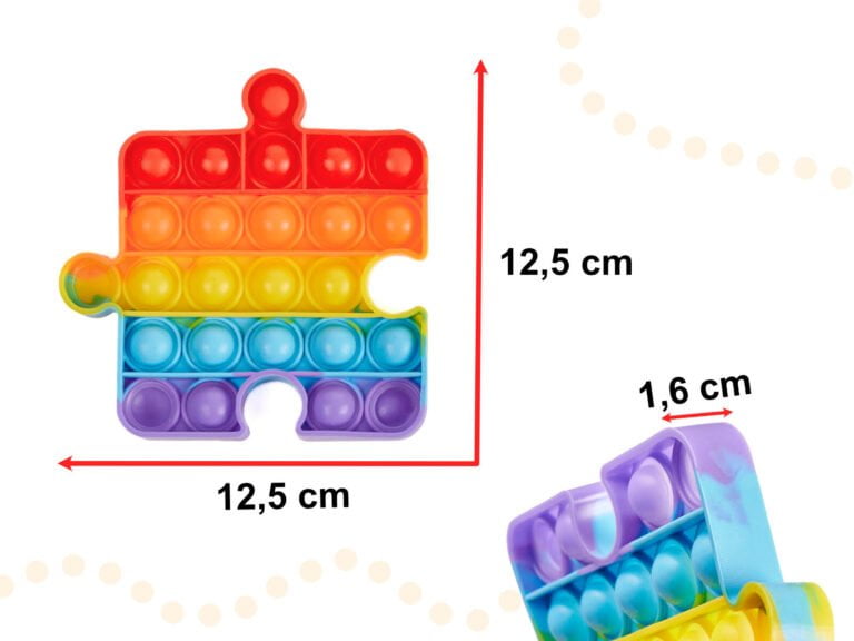 Kx5832 Zabawka Sensoryczna Push Bubble Pop Puzzel Tęczowy 3