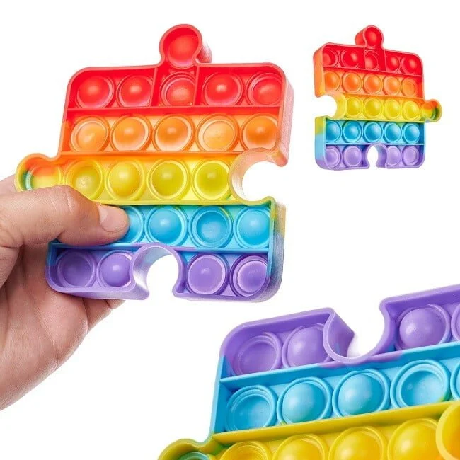 Kx5832 Zabawka Sensoryczna Push Bubble Pop Puzzel Tęczowy 1
