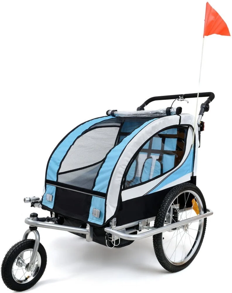 Prikolica Za Bicikl Za Djecu Jogger Blue 6.jpg