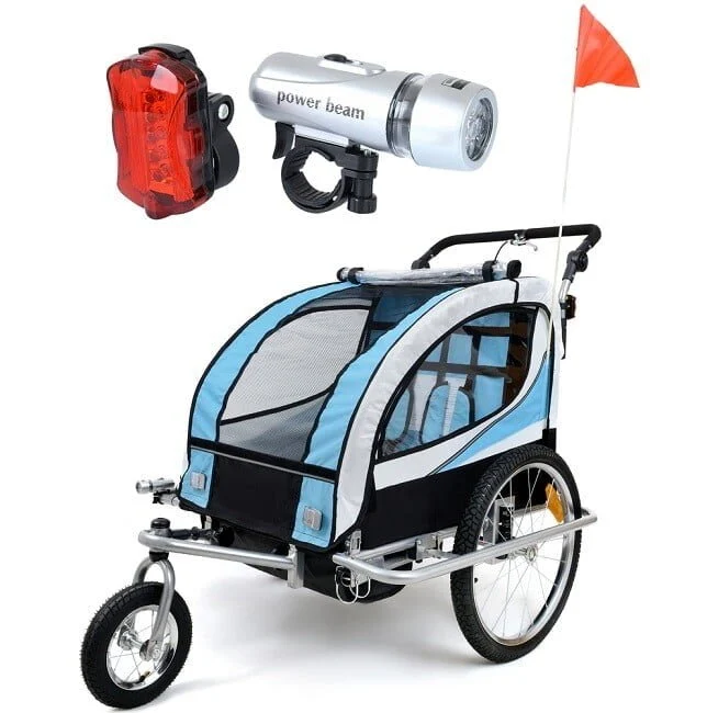 Prikolica Za Bicikl Za Djecu Jogger Blue.jpg