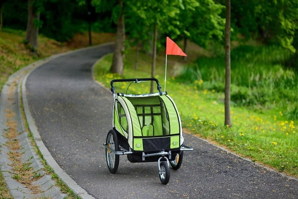 Prikolica Za Bicikl Za Djecu Jogger Green 4.jpg