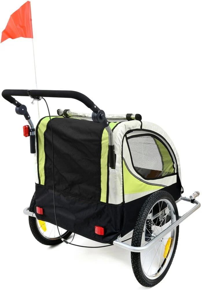 Prikolica Za Bicikl Za Djecu Jogger Green 6.jpg