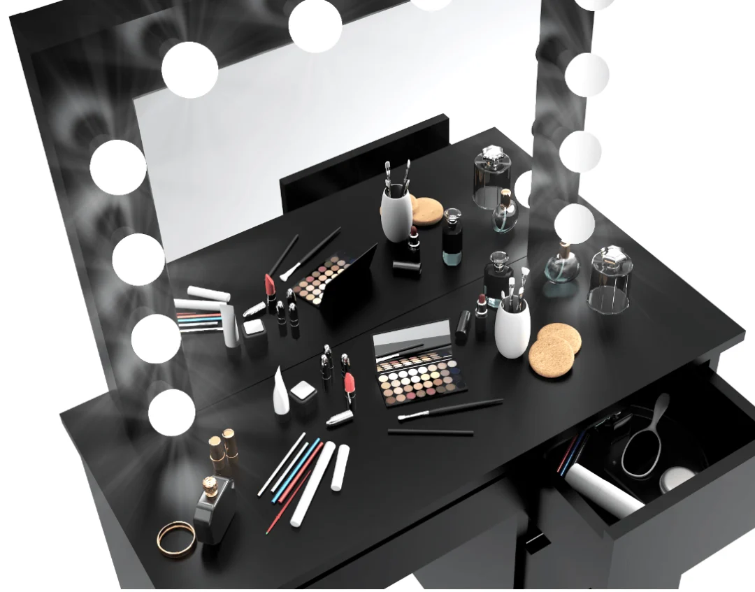 Toaletni Stol– Hollywood Vanity Black 4.png