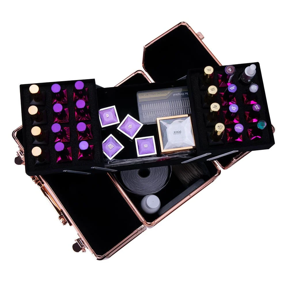 Kuferek Kosmetyczny M Na Lakiery Diamond 3d Rose Golden Okucia Rose Golden1 1.jpg