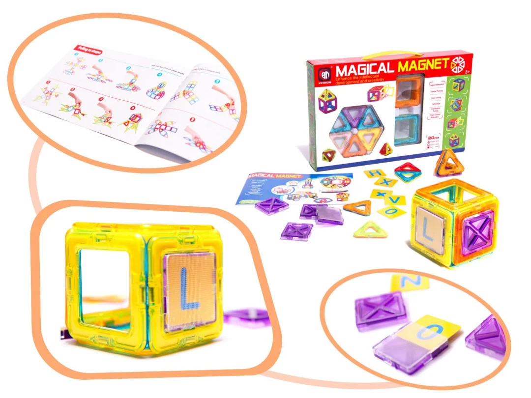 Kolorowe Klocki Magnetyczne Magical Magnet 20szt 2