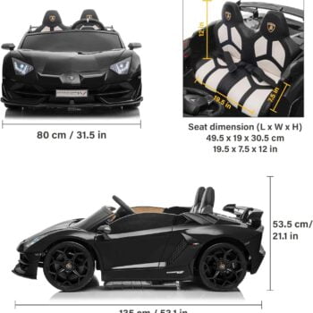Lamborghini Aventador Drifter 24v Midnight Black Licencirani Auto Na Akumulator 11