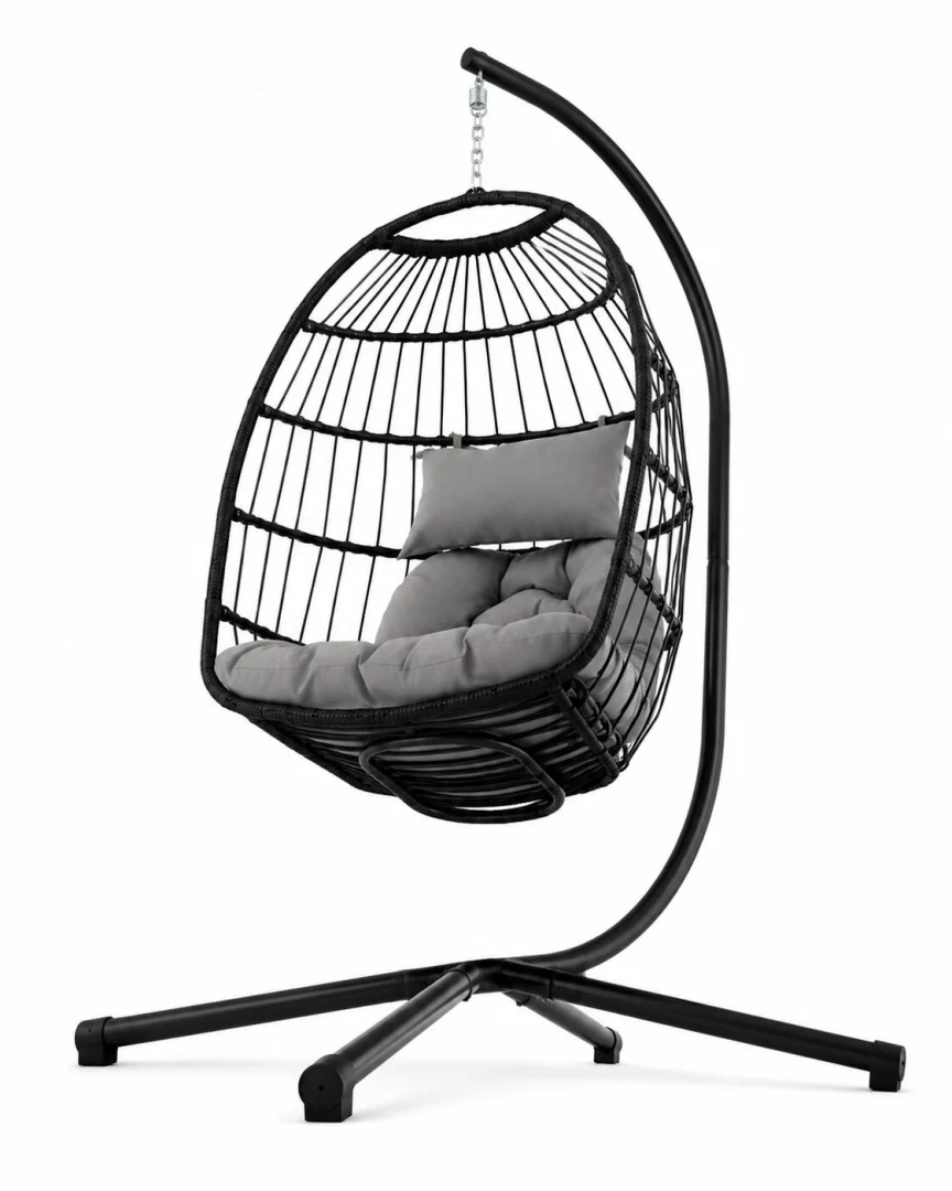 Viseća Fotelja Cocoon Udobno Crna 4