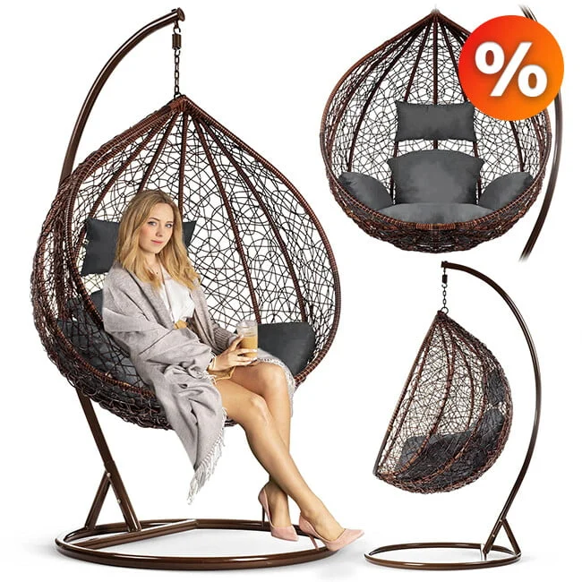 Viseca Fotelja Cocoon Udobno Smeda 1.jpg
