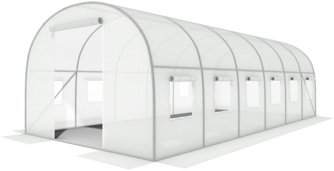 Vrtni Plastenik 3x6m (18m2) Bijeli 1