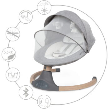 Kidwell Luxi Električna Ljuljačka 2u1 Svijetlo Siva 5
