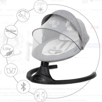 Kidwell Luxi Električna Ljuljačka 2u1 Tamno Siva 4