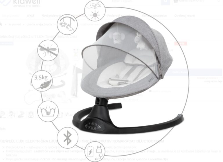 Kidwell Luxi Električna Ljuljačka 2u1 Tamno Siva 4