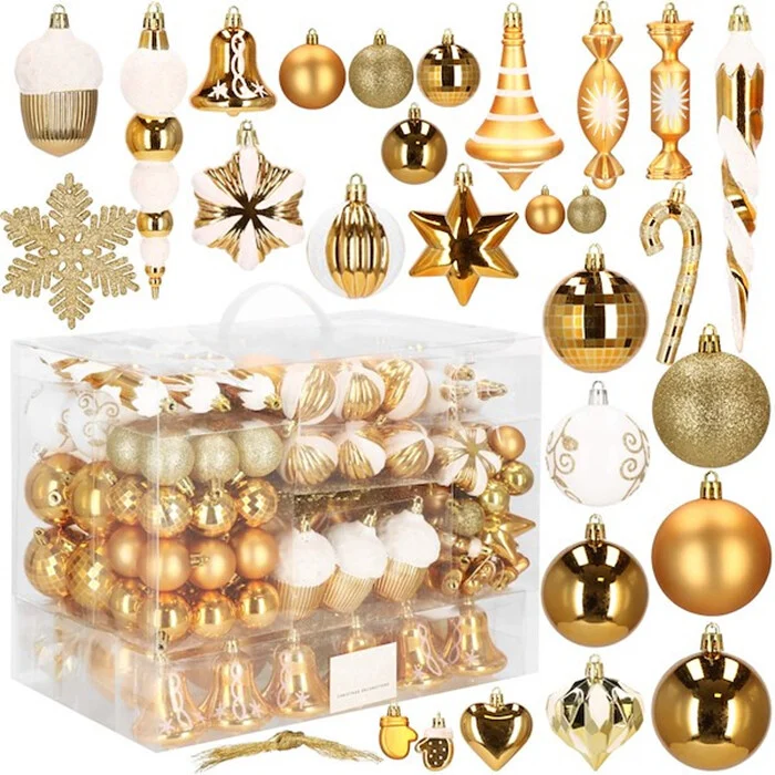 Božićni Set Kuglica Golden Christmas 155 Komada