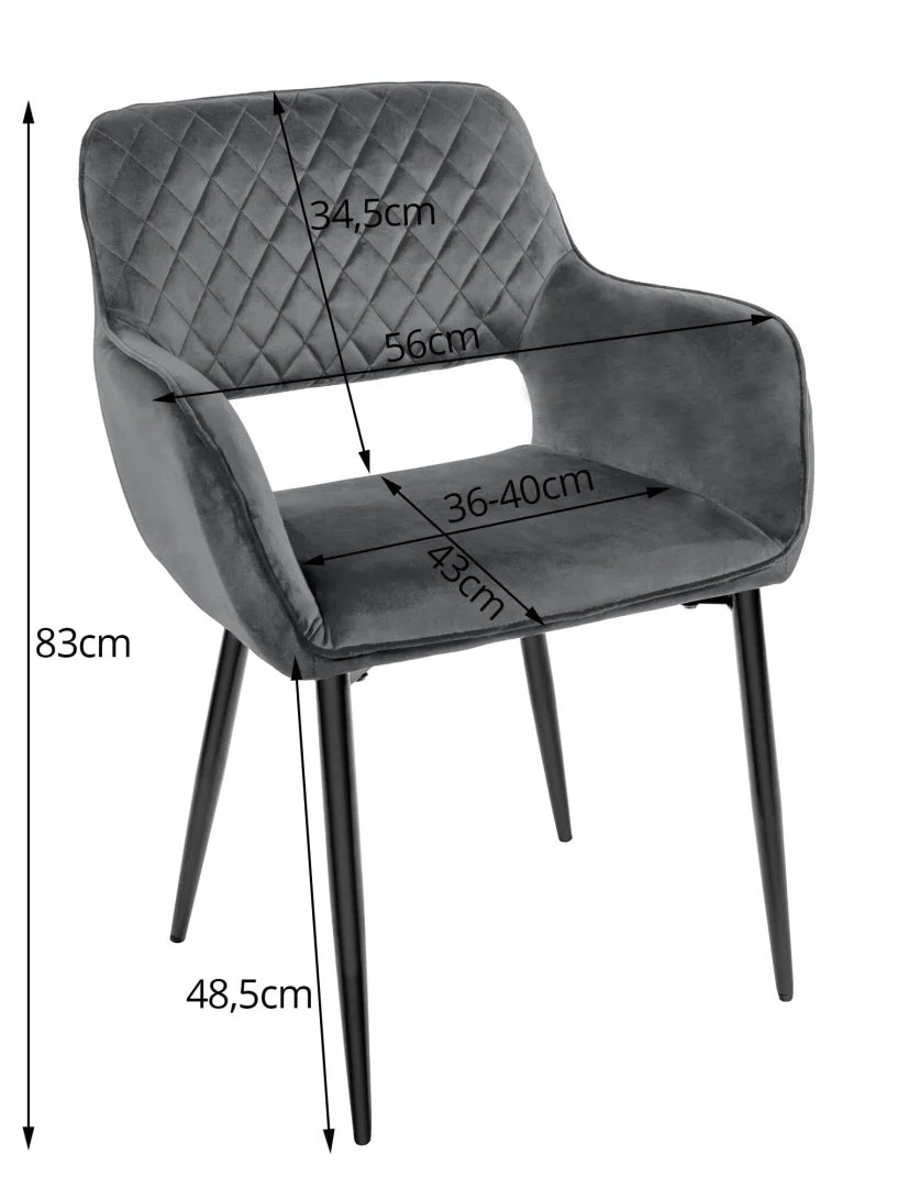 Stolica Amalfi Graphite 4