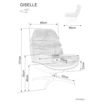 Fotelja Giselle Rose Beige 3