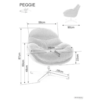 Fotelja Peggie Beige 4