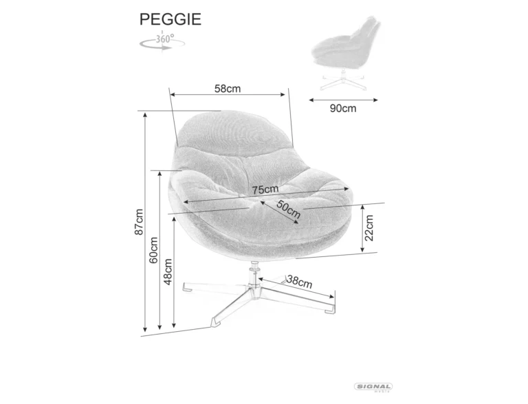 Fotelja Peggie Beige 4