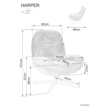 Fotelja Harper Graphite 4