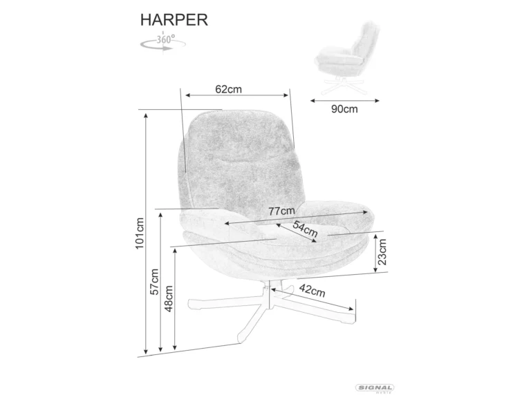 Fotelja Harper Graphite 4
