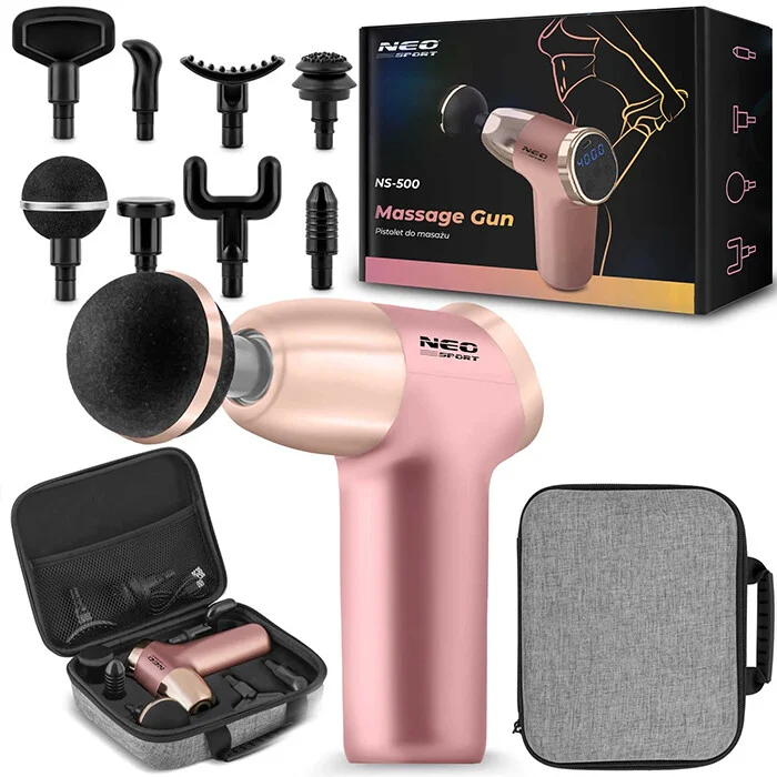 Masažni Pištolj Ns 500 Pink S 8 Nastavaka