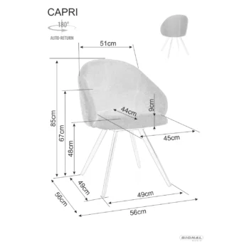 Stolica Capri Vardo Dark 3
