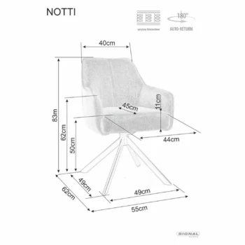 Stolica Notti Brego Grey 4