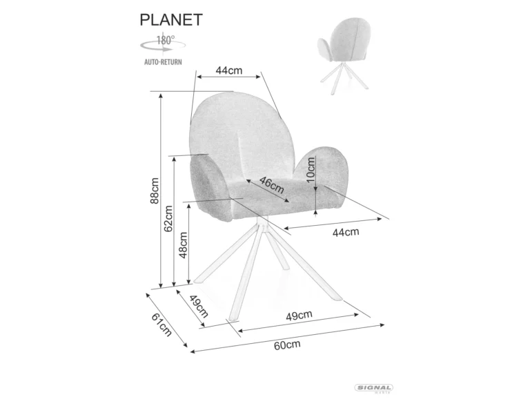 Stolica Planet Raven Cloud 2