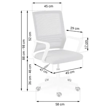 Uredska Stolica Corta White 5