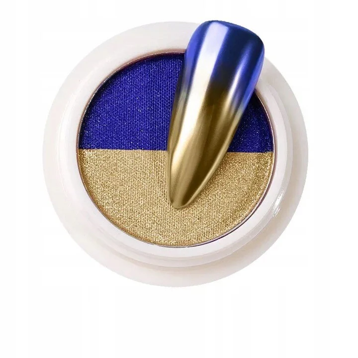 Chrome Mirror Powder Chromirror Gold Blue 1