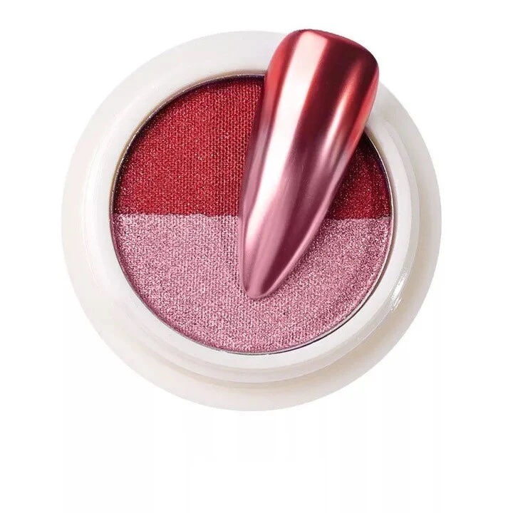 Chrome Mirror Powder Chromirror Red Pink 1