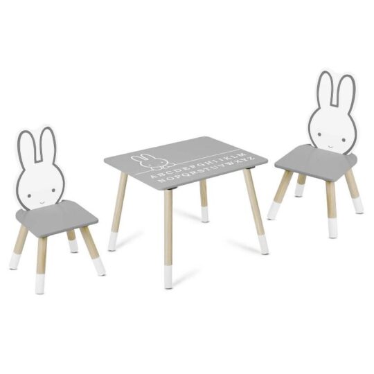 Dječji Set Stol I Stolica Miffy Grey Naslovna