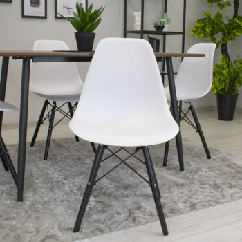Stolica Oslo White On Black 6