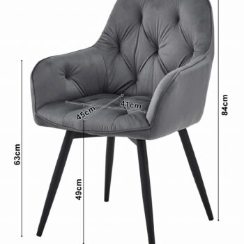 Stolica Jork 360 Dark Grey 3