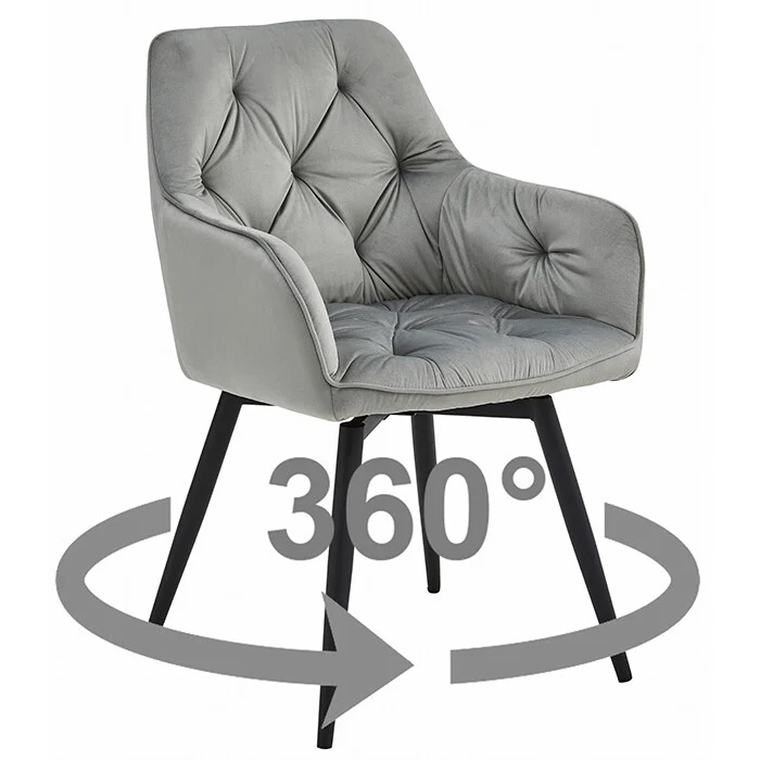 Stolica Jork 360 Light Grey
