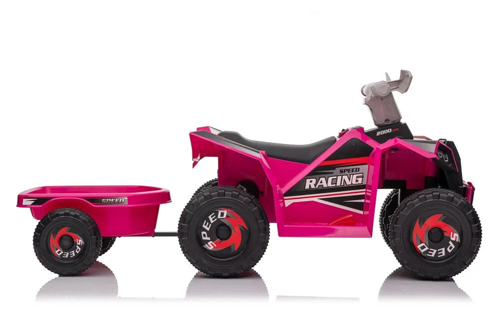 Quad Na Akumulator S Prikolicom Rappido Pink 1