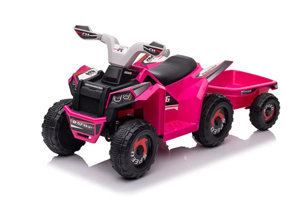 Quad Na Akumulator S Prikolicom Rappido Pink 2