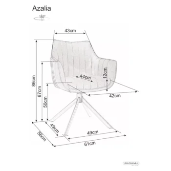 Set Premium Stolica Azalia Fabric Beige X6 4