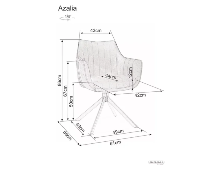 Set Premium Stolica Azalia Fabric Beige X6 4