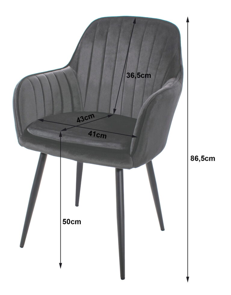 Stolica Lugo Velvet Grey 4
