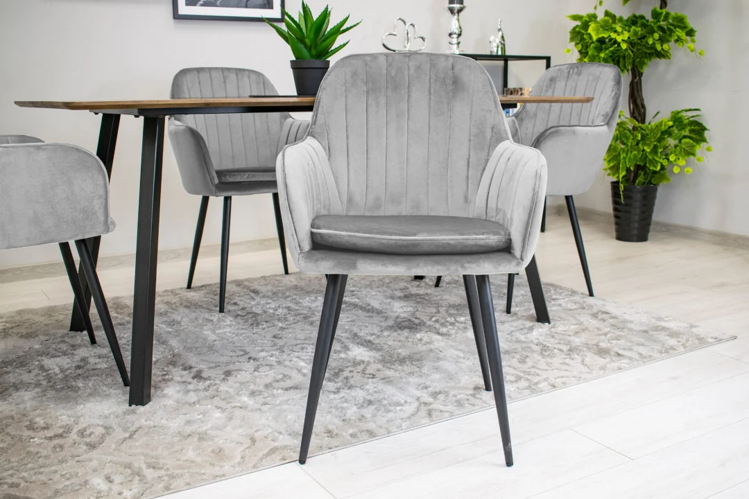 Stolica Lugo Velvet Grey 7
