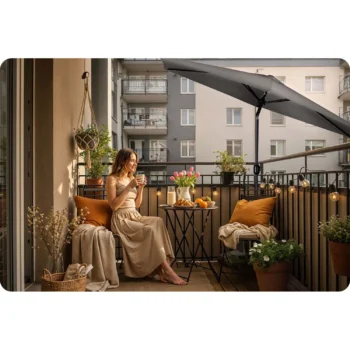 Vrtni Suncobran Basic Grey Plonos 1'