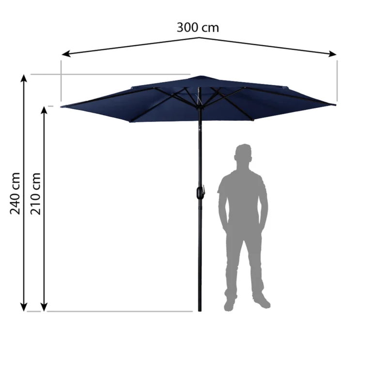 Vrtni Suncobran Basic Navy Plonos 3
