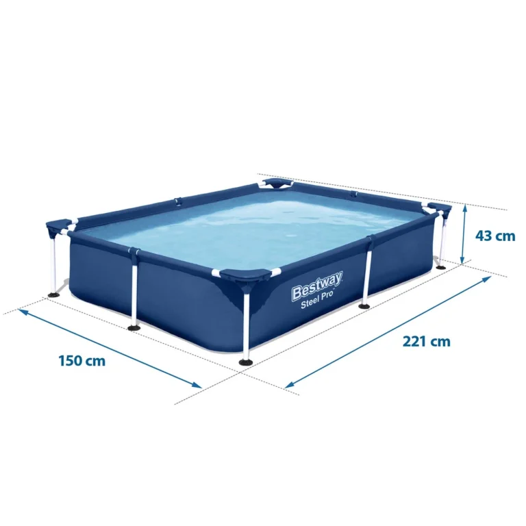 Pravokutni Bazen S Okvirom 221x150x43 Cm 16 U 1 Bestway 56401n 4