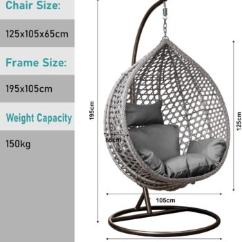 Viseća Fotelja Cocoon Archipelago Grey 4