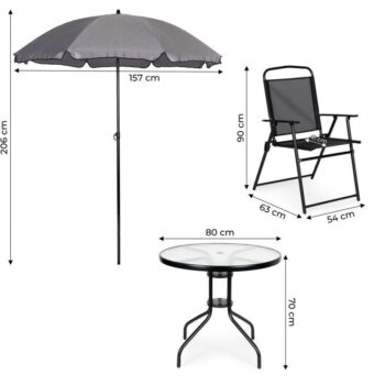 Vrtni Set Sa 4 Stolice I Suncobranom Multigarden 10