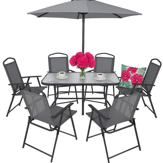 Vrtni Set Sa 6 Stolica I Suncobranom Multigarden