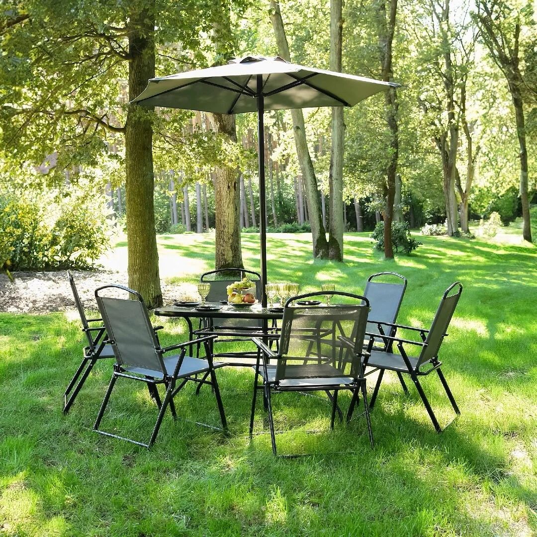 Vrtni Set Sa 6 Stolica I Suncobranom Multigarden 7